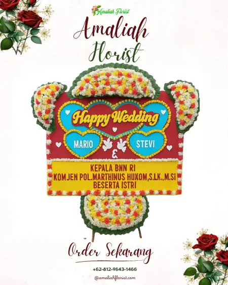Papan Bunga Pernikahan Sidowarek